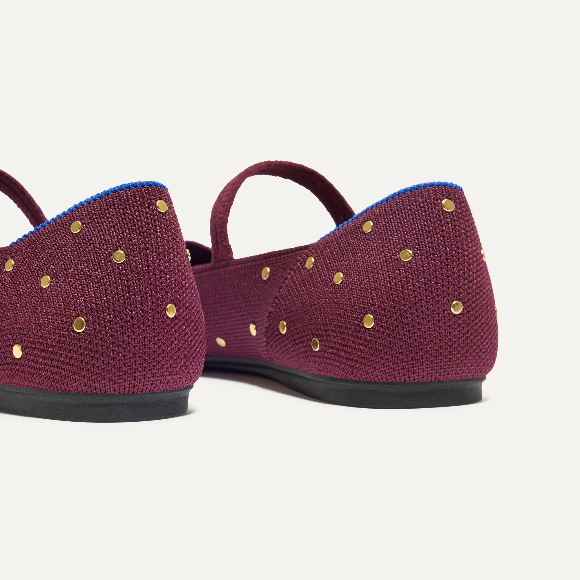 The Square Mary Jane - Studded Syrah